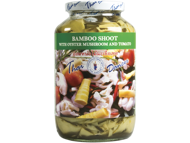 Bamboo Shoot with Oyster Mushroom&Tomato