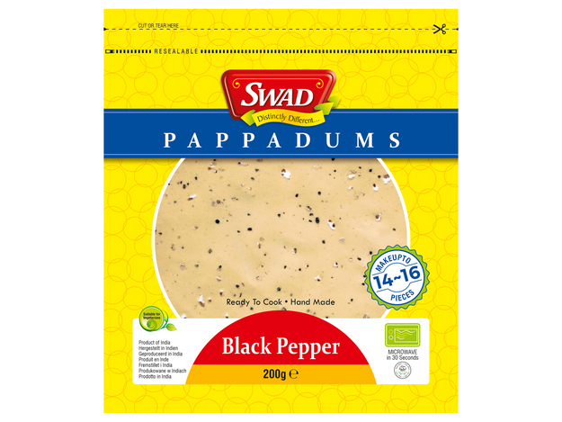 Black Pepper Pappadums