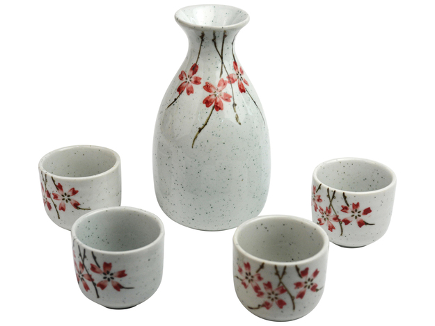Japanse Sake Set A (Pot & 4 Kopjes)