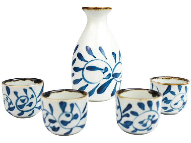 Japanese Sake Set C (Pot & 4 Cups)