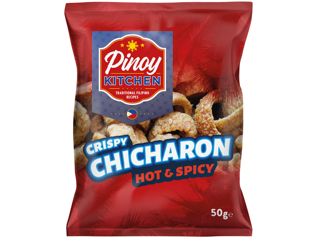 Pinoy Kitchen Knapperige Chicharon chips Hot & Spicy 50 g
