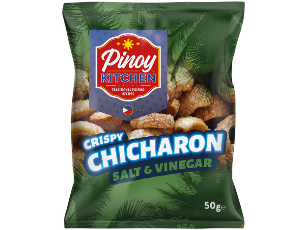 Pinoy Kitchen Crunchy Chicharon chips Salt & Vinegar 50 g