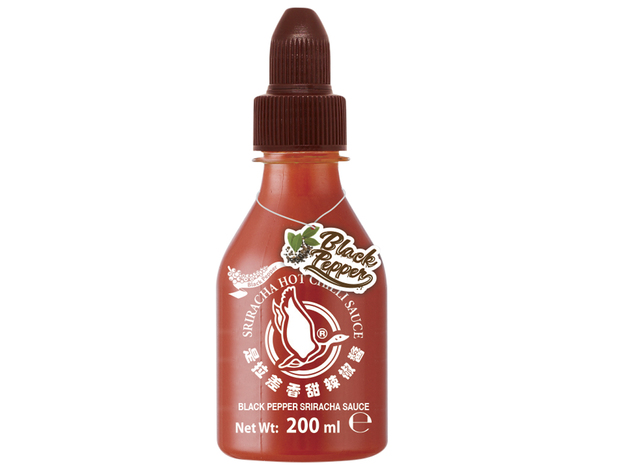 Sriracha Chilisauce Schwarzer Pfeffer