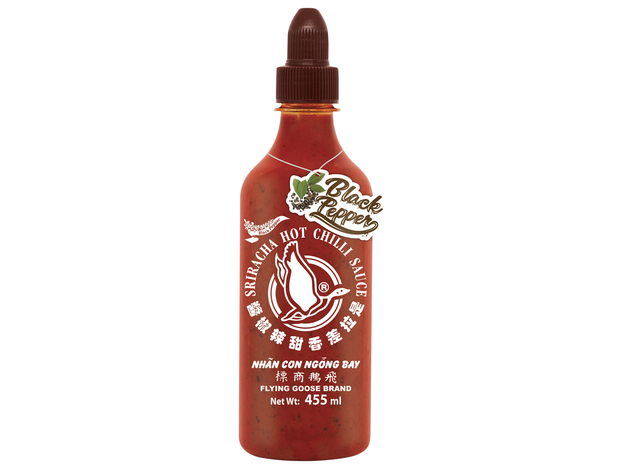 Sriracha Chilisauce Schwarzer Pfeffer