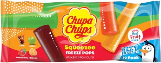 Chupa chups squeezee freeze pops mixed f