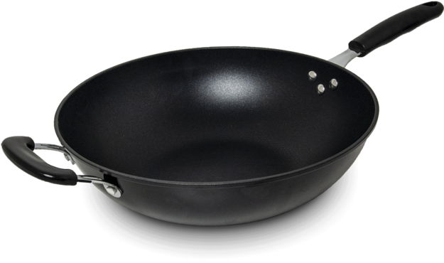 Wok pan with flat bottom 34 cm