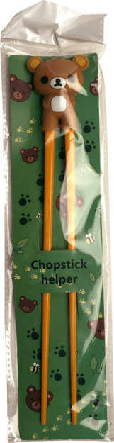 Chopsticks with chopstick aid - Bear (1