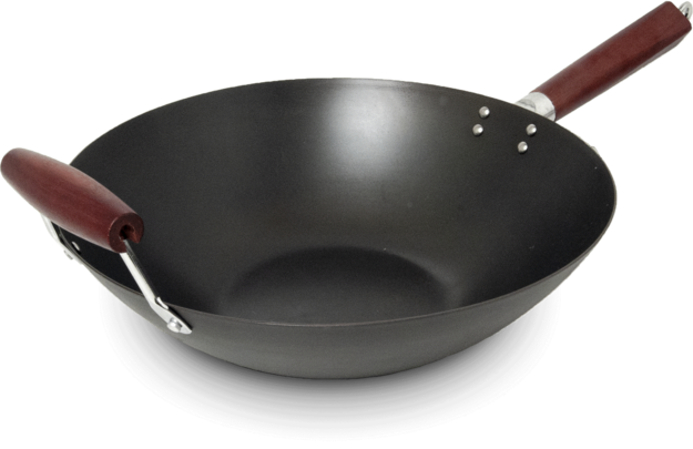 Wok pan made of carbon steel 35 cm