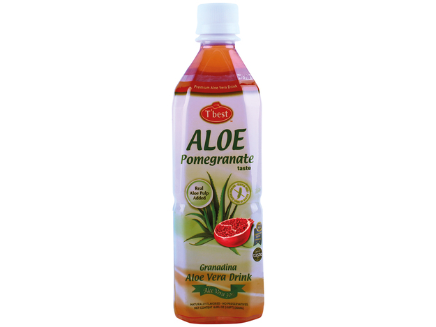 Aloe Vera Getränk mit Granatapfel