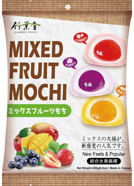 Bamboo House Mochi Mixed Fruit Flavour 250 g