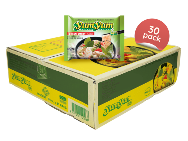Inst. noodles green curry YUM YUM pk 70g - 30 pack