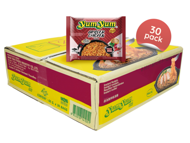 Noodles roerbak gegrilde kip YUMYUM pk70g - 30 verpakkingen