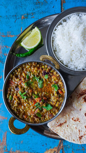 Dhal haricots mungo et épinards #vegan