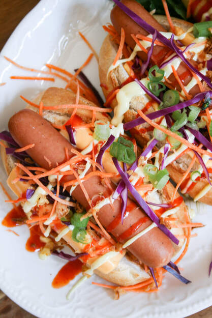 Hot dog asiatique